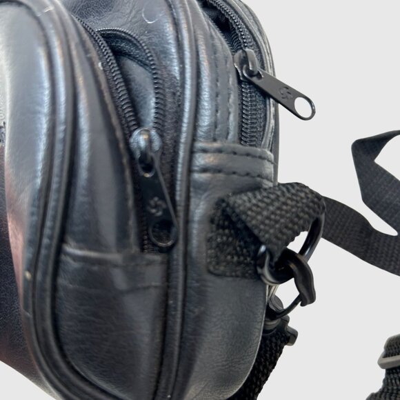 Vintage Samsonite Mini Camera Bag Crossbody Travel Pouch Black Vinyl 00s - Picture 8 of 10